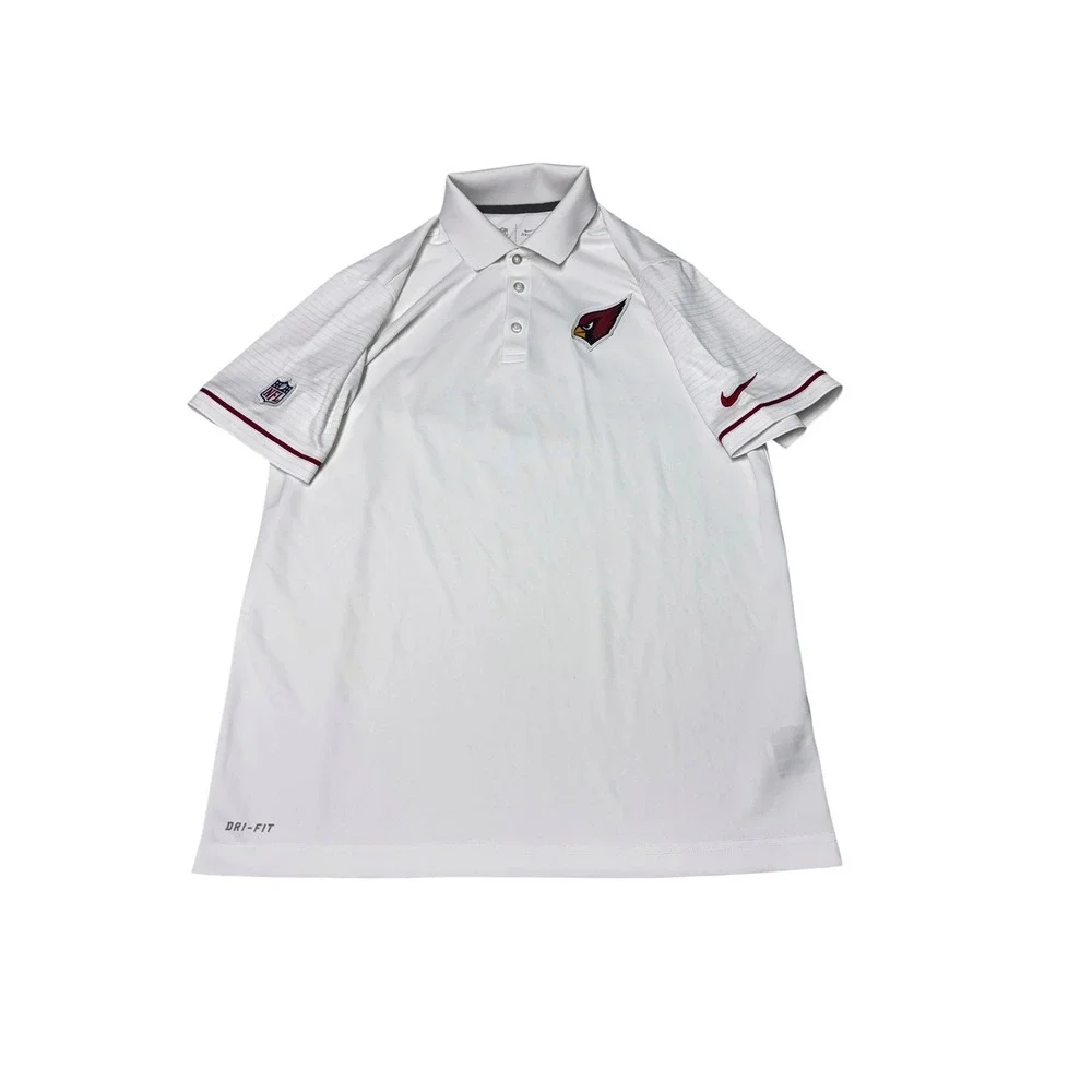 Nike Mens x Arizona Cardinals NFL Dri-FIT Polo Shirt White Medium 746175-100